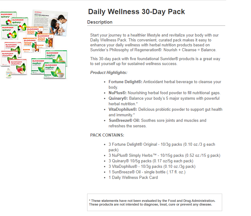 Daily Wellness 30 Day Pack