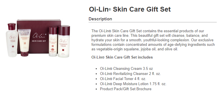 Oi-Lin Skin Care Gift Set
