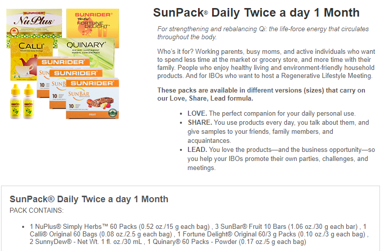 SunFit Pack Twice a day 1 Month