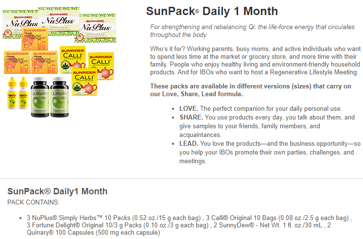 SunPack Daily 1 Month